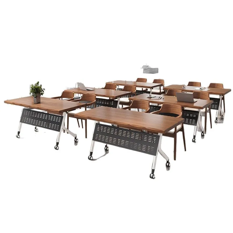 

Modern simple solid wood training table, large conference table