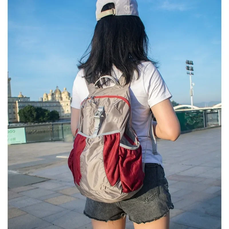Travel Ultralight Foldable Backpack 20-35L Unisex Outdoor Daypack, Polyester Durable Scratch Resistant, for Hiking & Camping