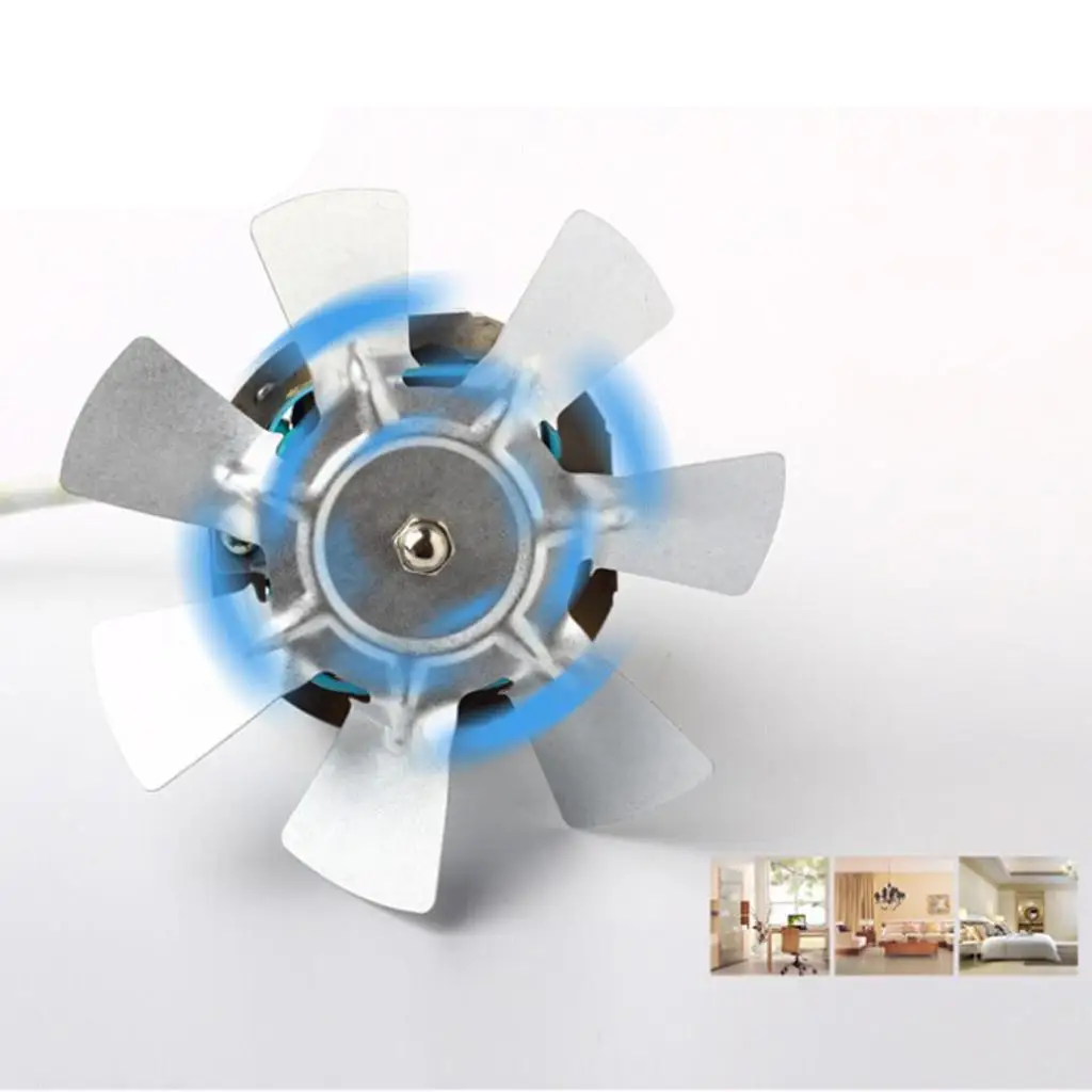 4inch 20W Inline Duct Pipe Booster Fan Ventilation Exhaust Air Blower for Bathroom Kitchen