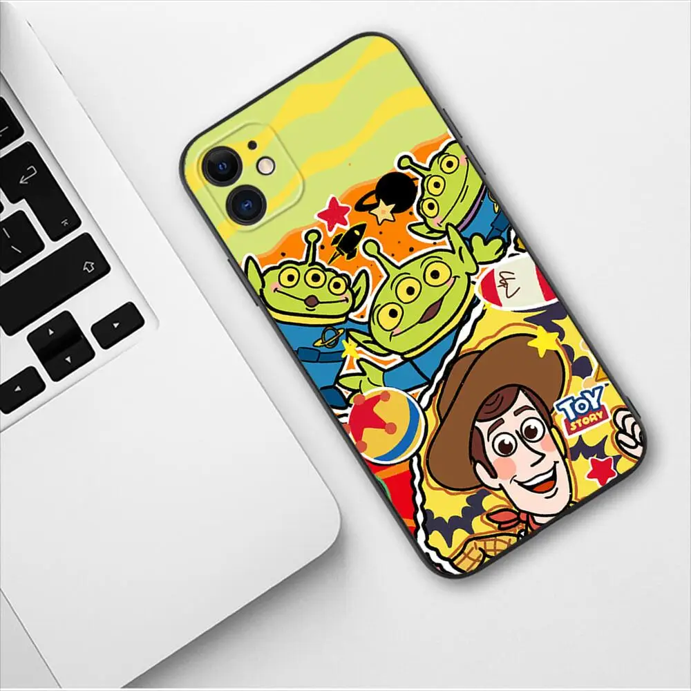 Toy Story Buzz Woody Black Phone Case For Apple IPhone 13 12 11 14 15 Pro Max Mini SE XR X XS  Max 6S 8 7 plus Fashion TPU Cover