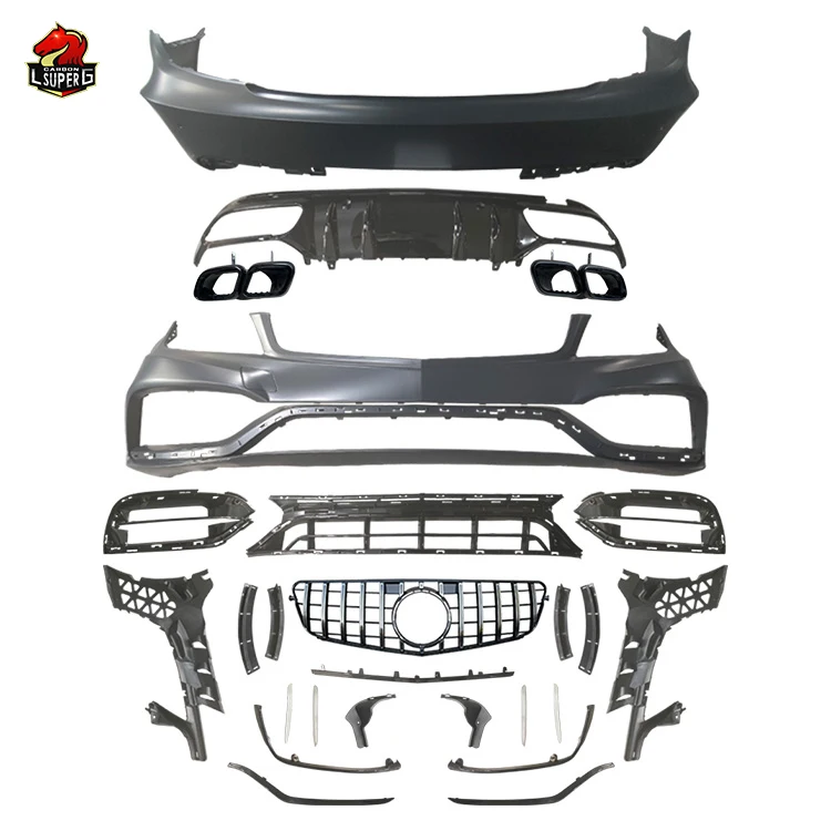 

Car Bumper for Mercedes-Benz W204 Upgrade W205 Front Bumper Rear Bumper Side Skirt Grille Body Kit 2013 2019