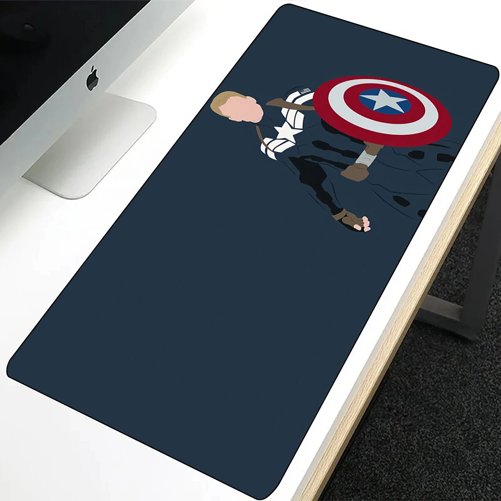 Superhero Captain America Mousepad HD Printing Computer Gamers Locking Edge Non-slip Mouse Pad XXL90x40cm Keyboard PC Desk Pad