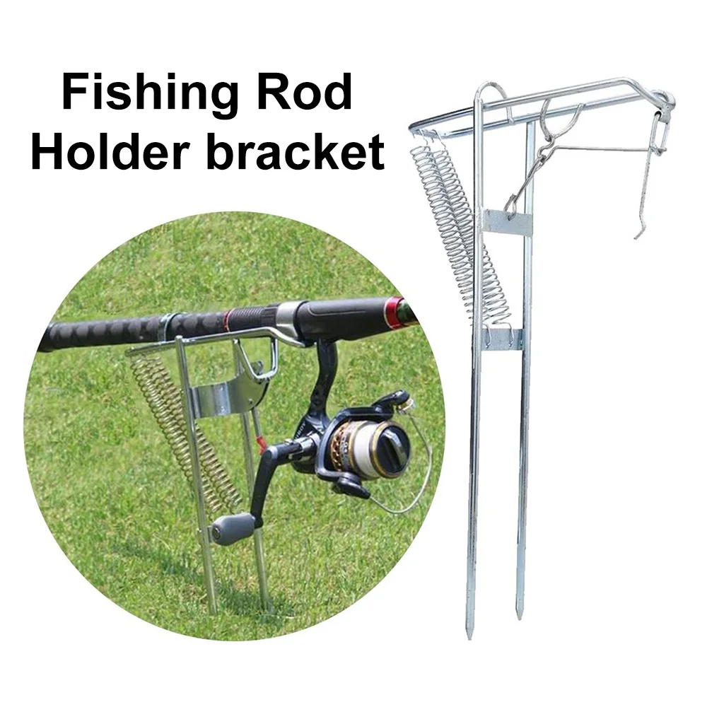 Zinc Alloy Fishing Rod Holder Automatic Support Fishing Rack Spring Support Stand Outdoor Fishing Tools Fishing Rod Bracket