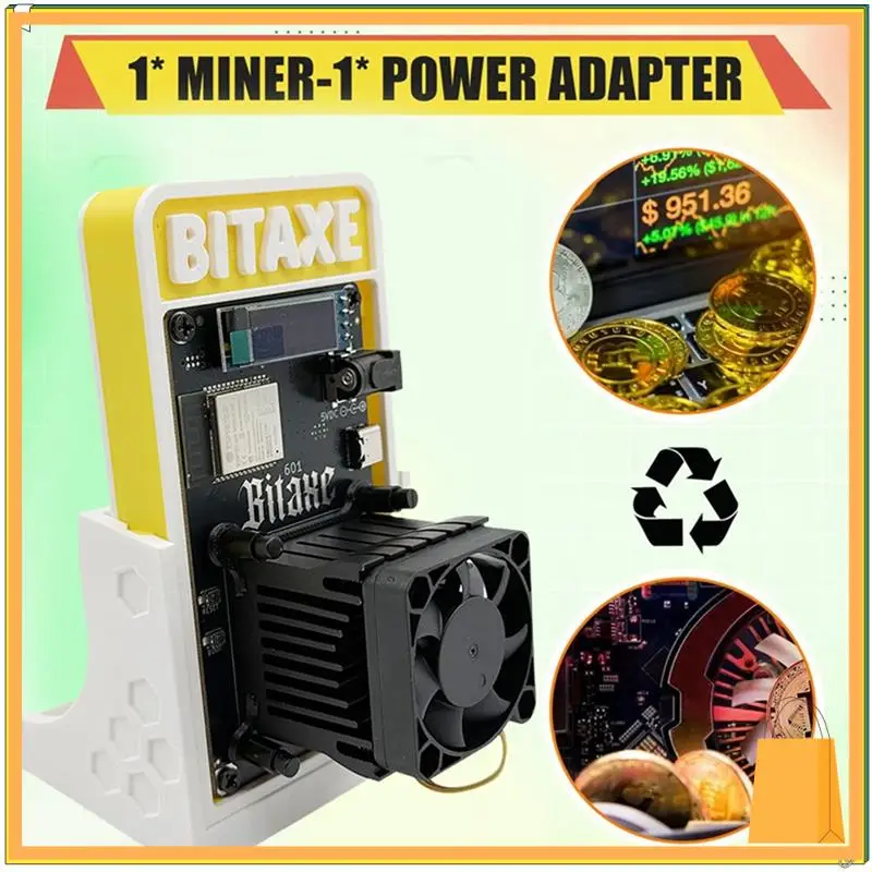 L52A-Bitaxe 601 Gamma 1.2TH/S BTC 솔로 광부 BM1370 Asic 18-22W Antminer S21 Pro 업그레이드 BTC 암호화 채굴기 EU 플러그