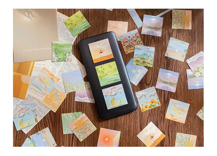 46 Pcs/Box Blue Secret Series Decorative Stationery Mini Stickers Set Scrapbooking DIY Diary Album Journal Stick Lable