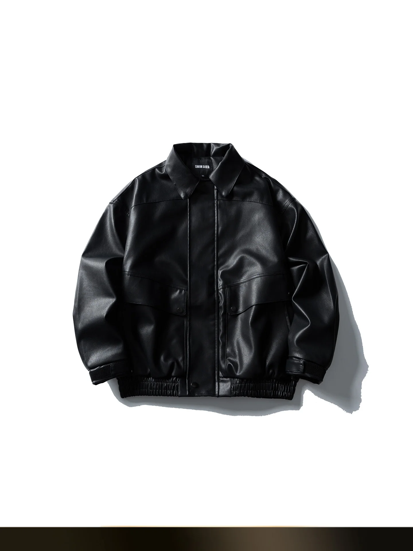 

Мужская осенняя куртка Nted American Retro из черной искусственной кожи, свободного кроя, в стиле High Street, для пар, молодежная модная мотоциклетная куртка