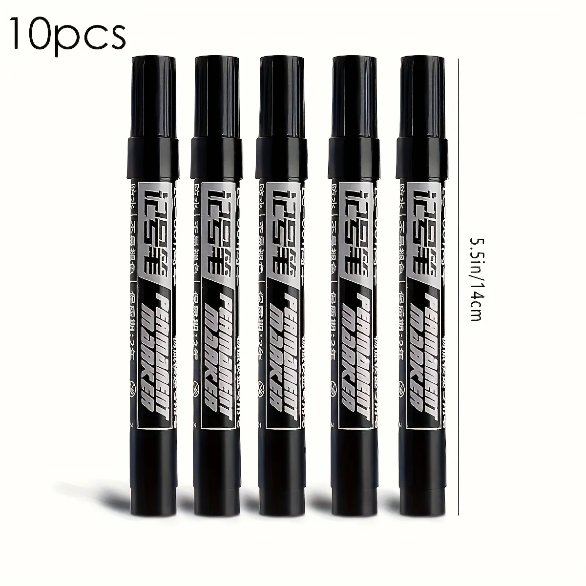 10/20-teiliges Permanentmarker-Set, schwarze wasserfeste Tintenstifte für den industriellen und künstlerischen Einsatz im Büro, Büroschreibutensilien, Markerstifte für Studenten – Detail 3