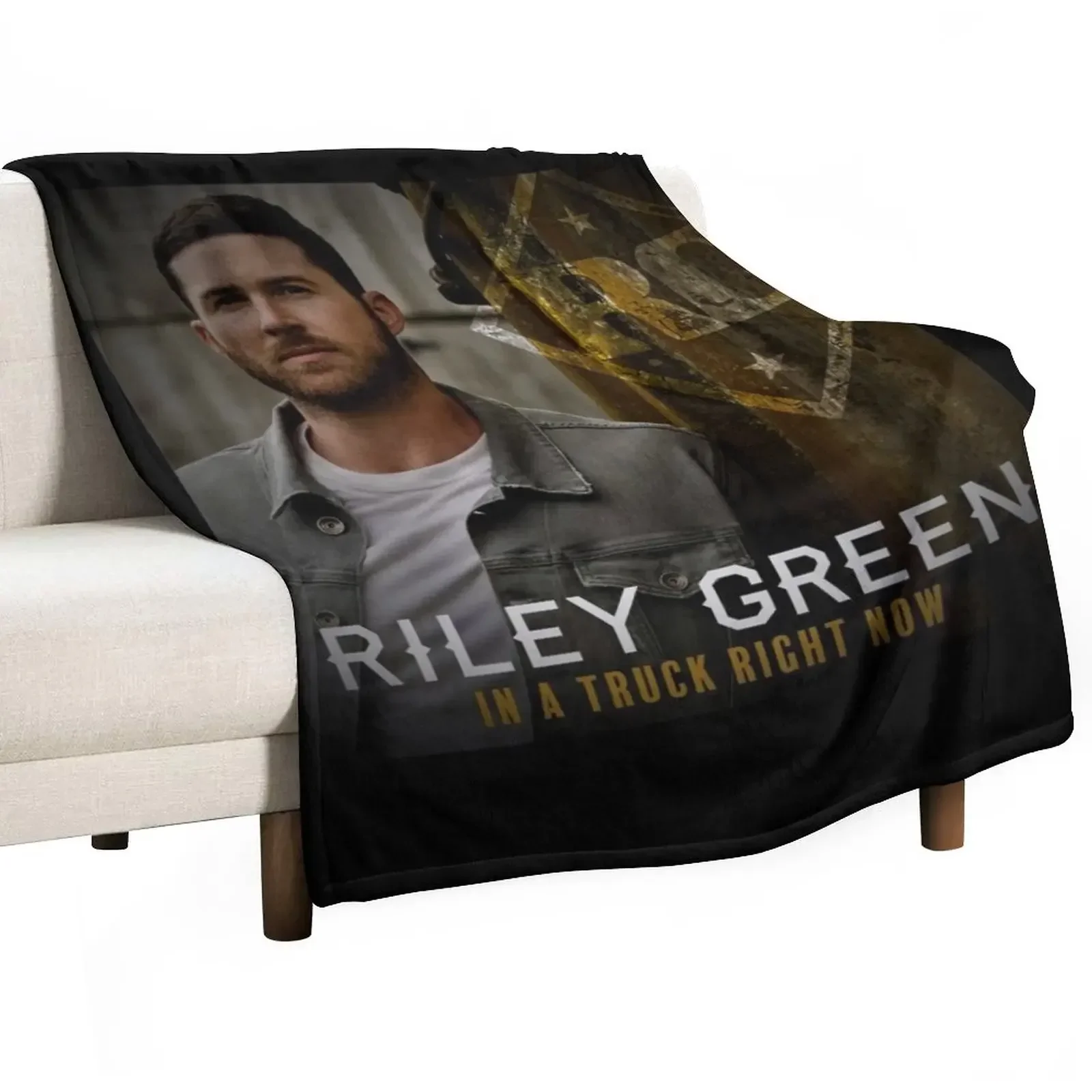 

RILEY GREEN Throw Blanket For Decorative Sofa Decorative Beds Blankets