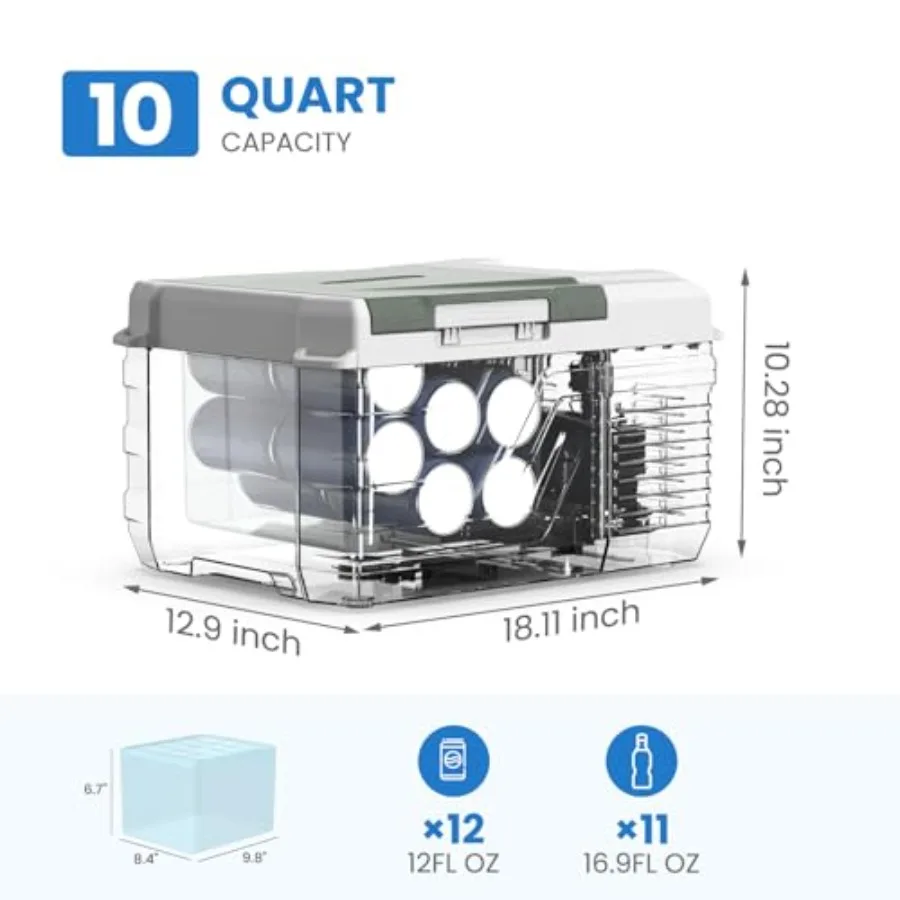 ثلاجة 12 فولت 12 فولت ثلاجة سيارة 10 كوارت ثلاجة سيارة صغيرة ثلاجة محمولة 12 24 فولت تيار مستمر 110240 فولت تيار متردد لشاحنة RV Campe #2