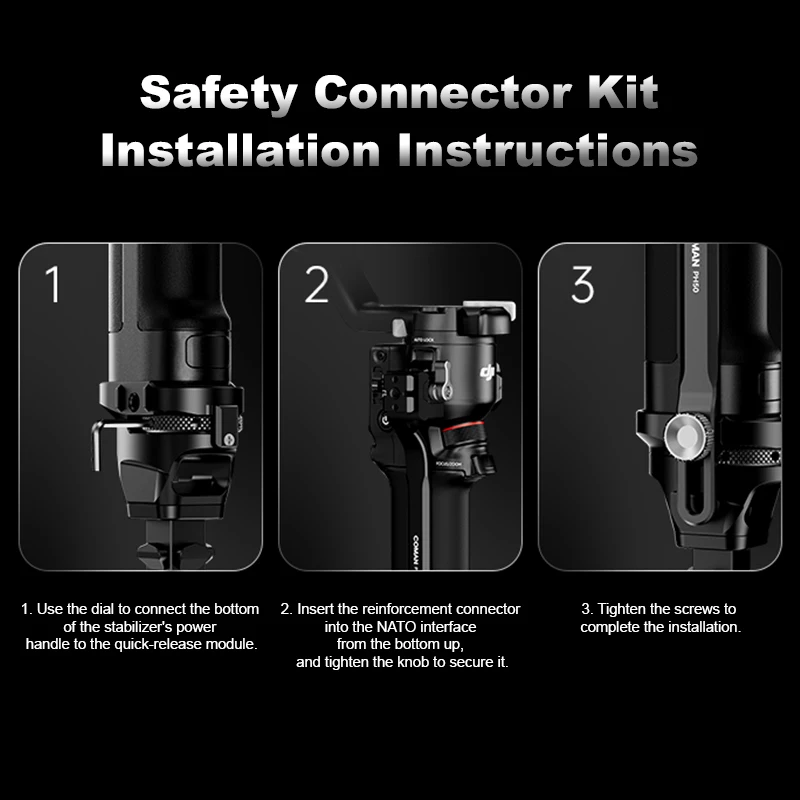 Zestaw wzmacniający stabilizator gimbalu COMAN PH50 DJI, zestaw zabezpieczający do DJI RS3 Pro RS4 Pro RS5, akcesoria do statywu i monopodu. — zdjęcie produktu 3