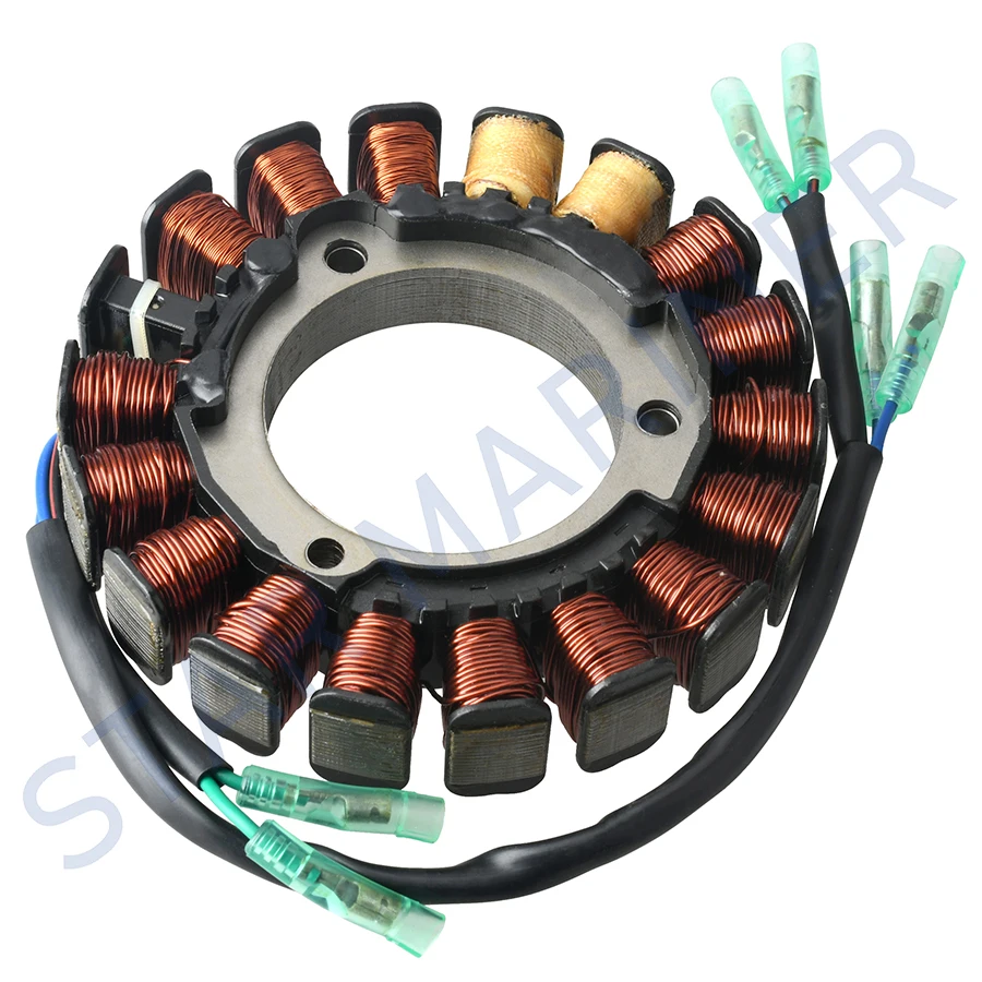 6AH-85510-00 Stator Assy For Yamaha Outboard Motor 4 Stroke F9.9 F13.5 F15 F20 F20-05000200 TJ6114 Boat Engine Aftermarket Parts