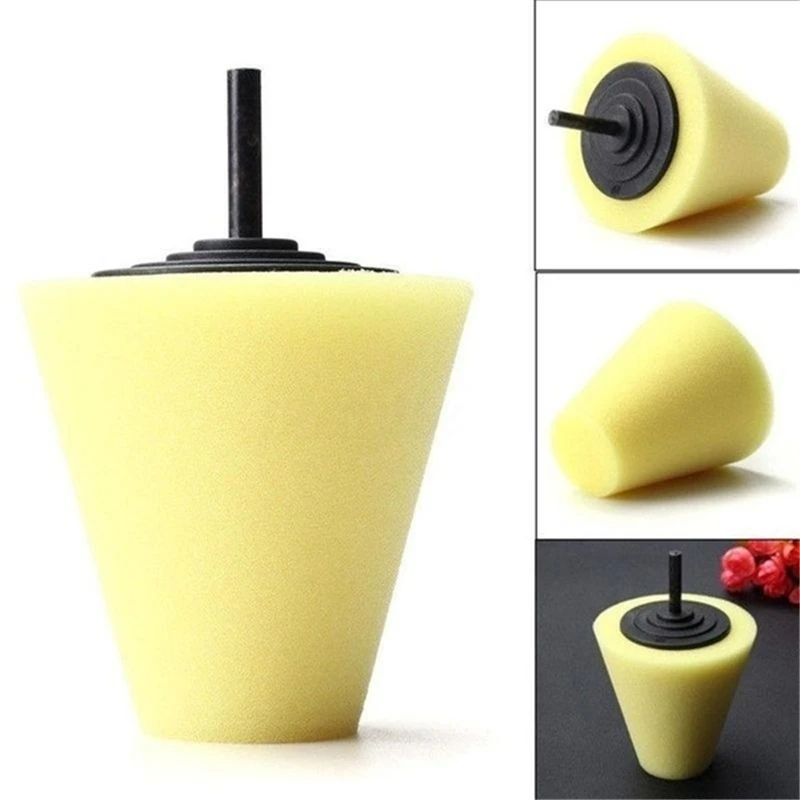 Handheld Electric Drill Wheel Hub Polishing Sponge Car Beauty Waxing Conical Sponge Brush Door Handle Polishing Sponge Ball