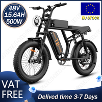 URLIFE T2 Adult E-bike 500W Motor 48V15.6AH Battery Off-road Carbon Men's E-Mountain Bike 20*4-inch Fat Tire Electric Bicycle