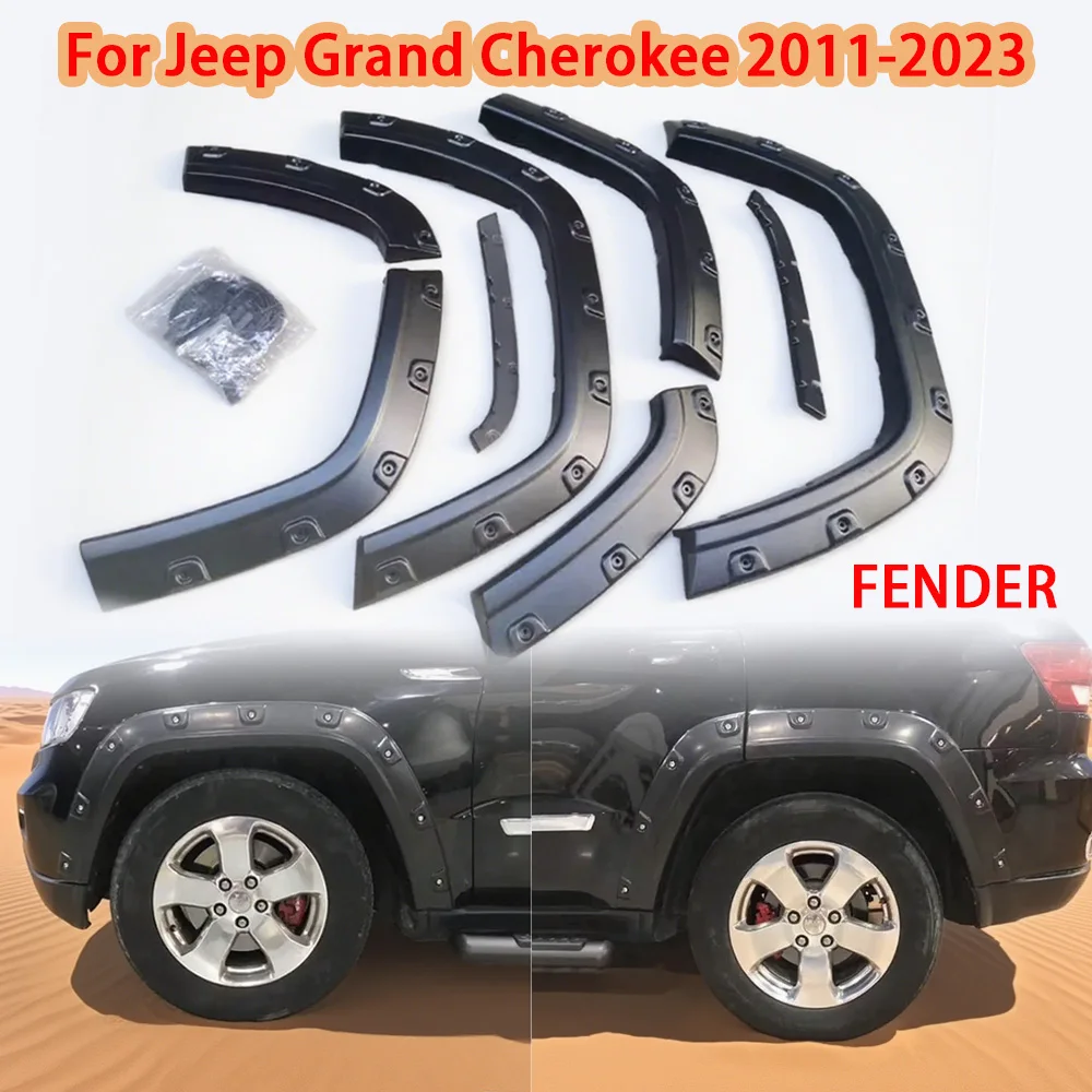 

Wheel Arch Extensions Kit For Jeep Grand Cherokee 2011-2023 Heavy Duty ABS Fender Flares Mud Guards Direct Fit for Off-Road 4x4