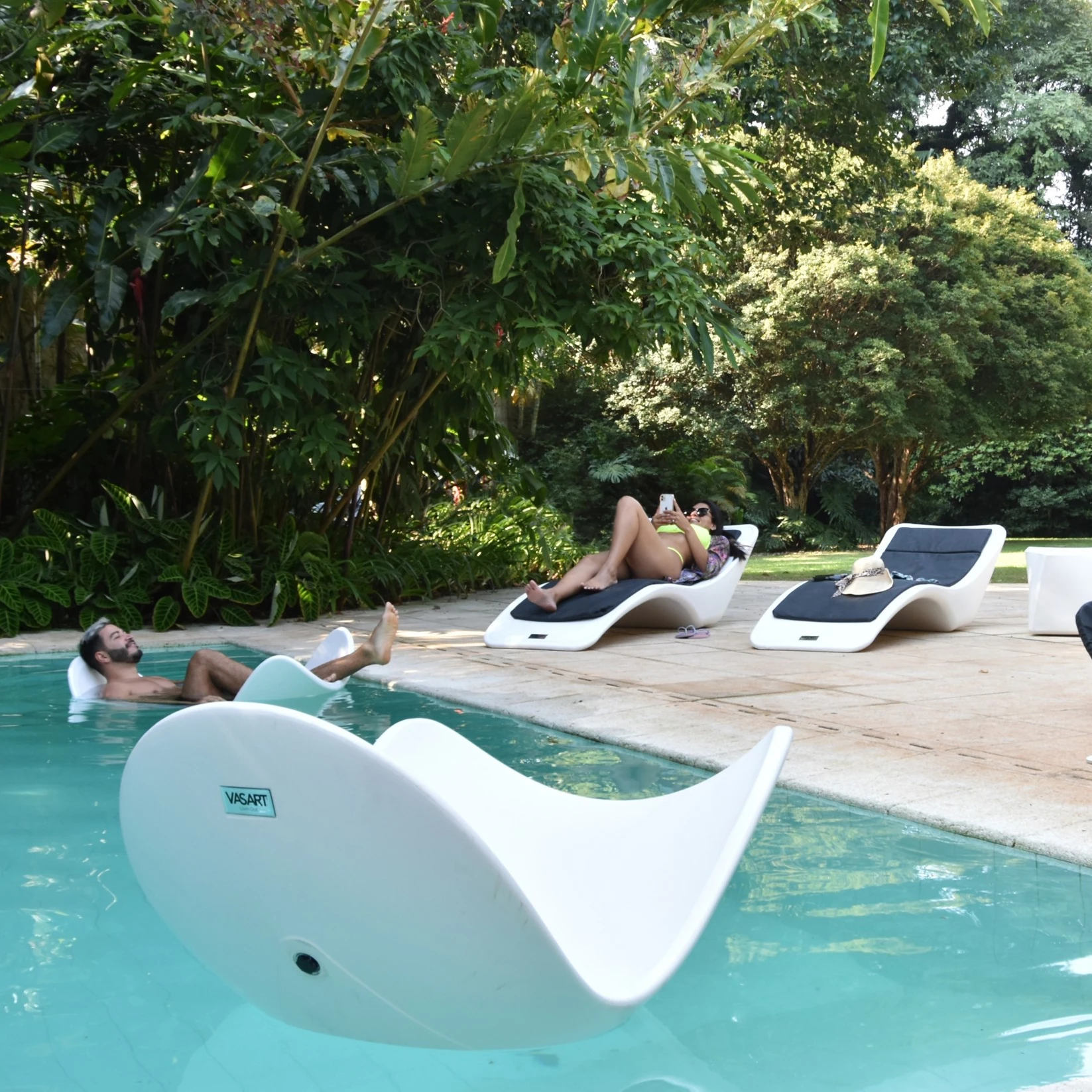 Outdoor Swimming Pool Floating  Luxury In Water Float Sun Lounger