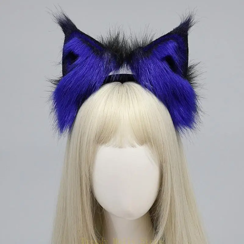 

N5KB Cats Ear Hairband Animation Maid Hairhoop Halloween Dress Up Electric Headband