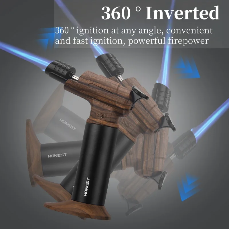 HONEST Strong Firepower Ręczny pistolet spawalniczy Fierce Zapalniczka Metalowa Wiatroodporna Zapalniczka do cygar Moxibustion z bezpośrednim ładowaniem