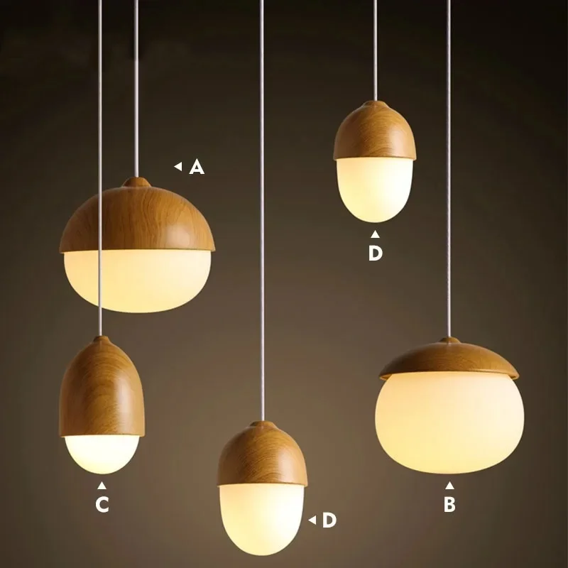 Imagem -05 - Nordic Pine Nut Lustres Iluminação Simples Criativo Household Pendant Light Quarto e Sala de Estar Lustre Suspenso Luminária Led