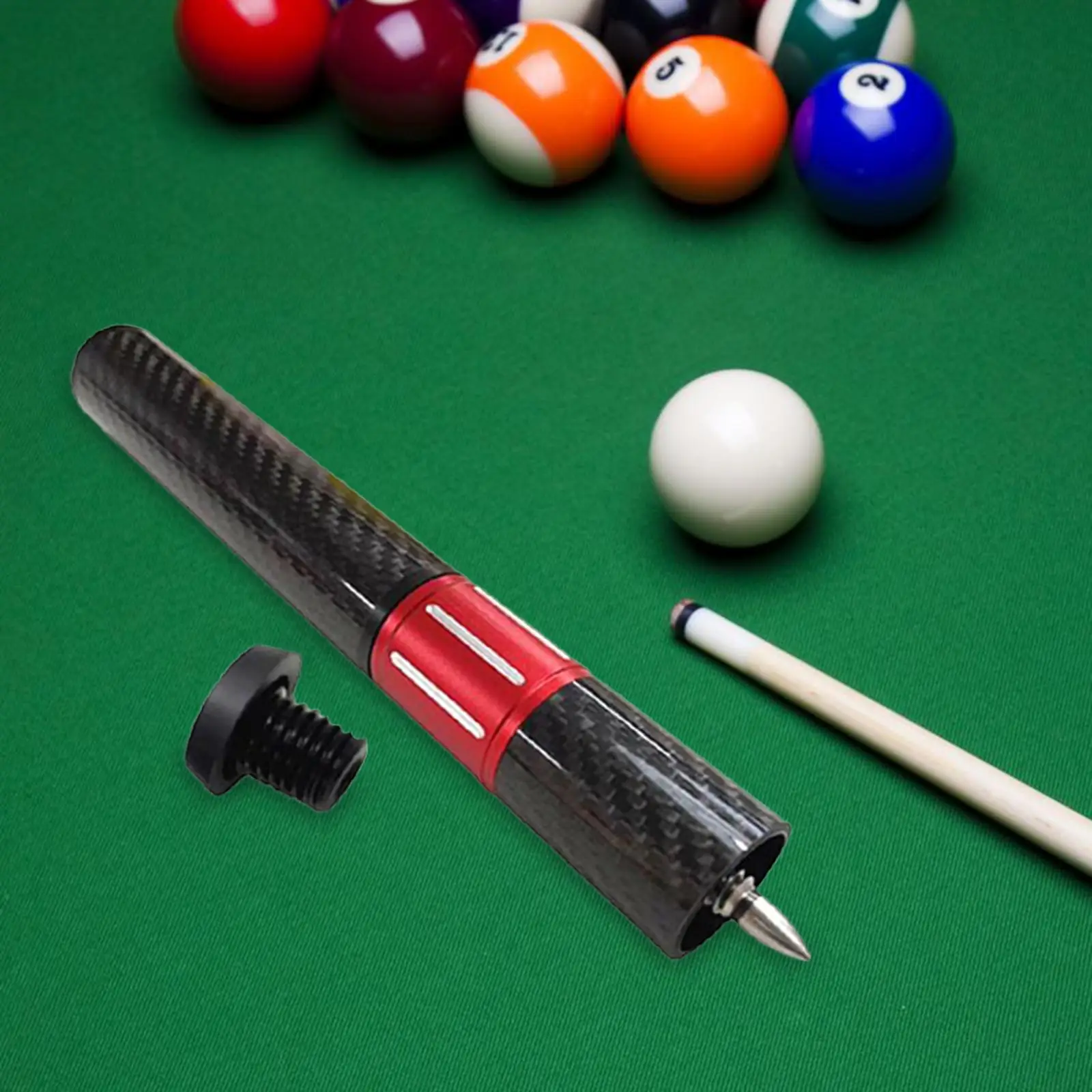 

Billiards Pool Cue Extension with Bumper Snooker Cue Stick Cue End Extender for Player Entertainment Lovers Athlete Trainer