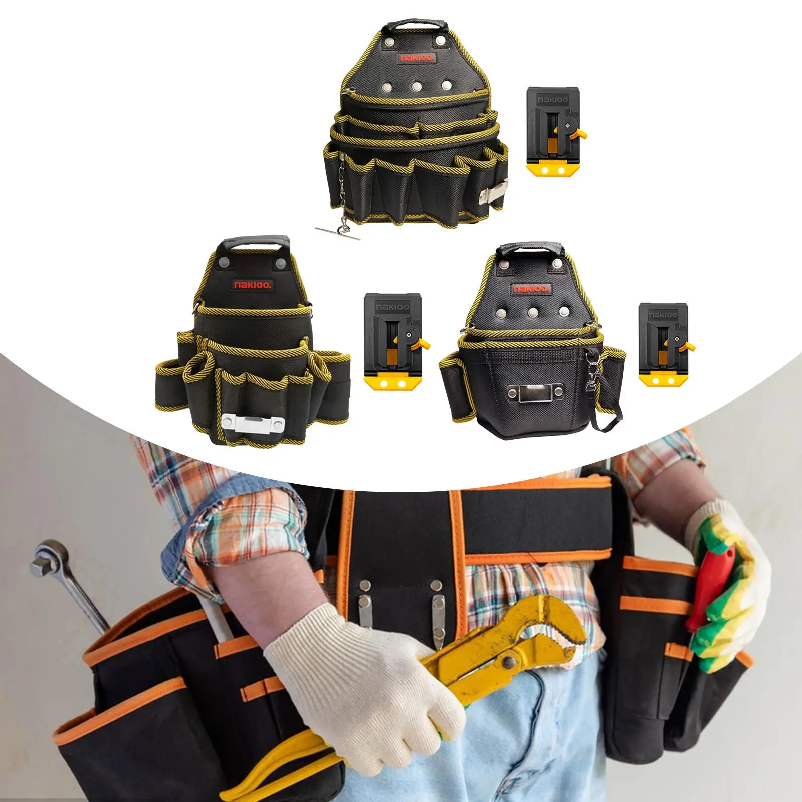 

Electrician Tool Waist Bag Belt Pouch Holder Portable Oxford Cloth Versatile