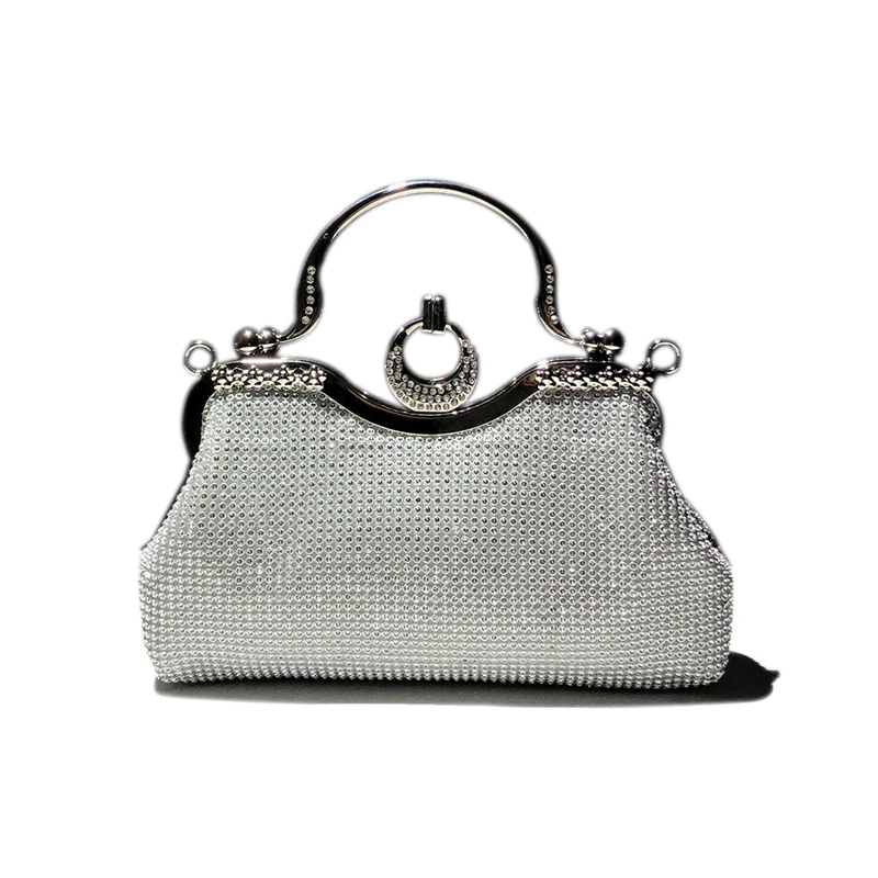 Yy Ladies Fashion Rhinestone Evening Bag Chain Crossbody Dress Garment Bag Wallet