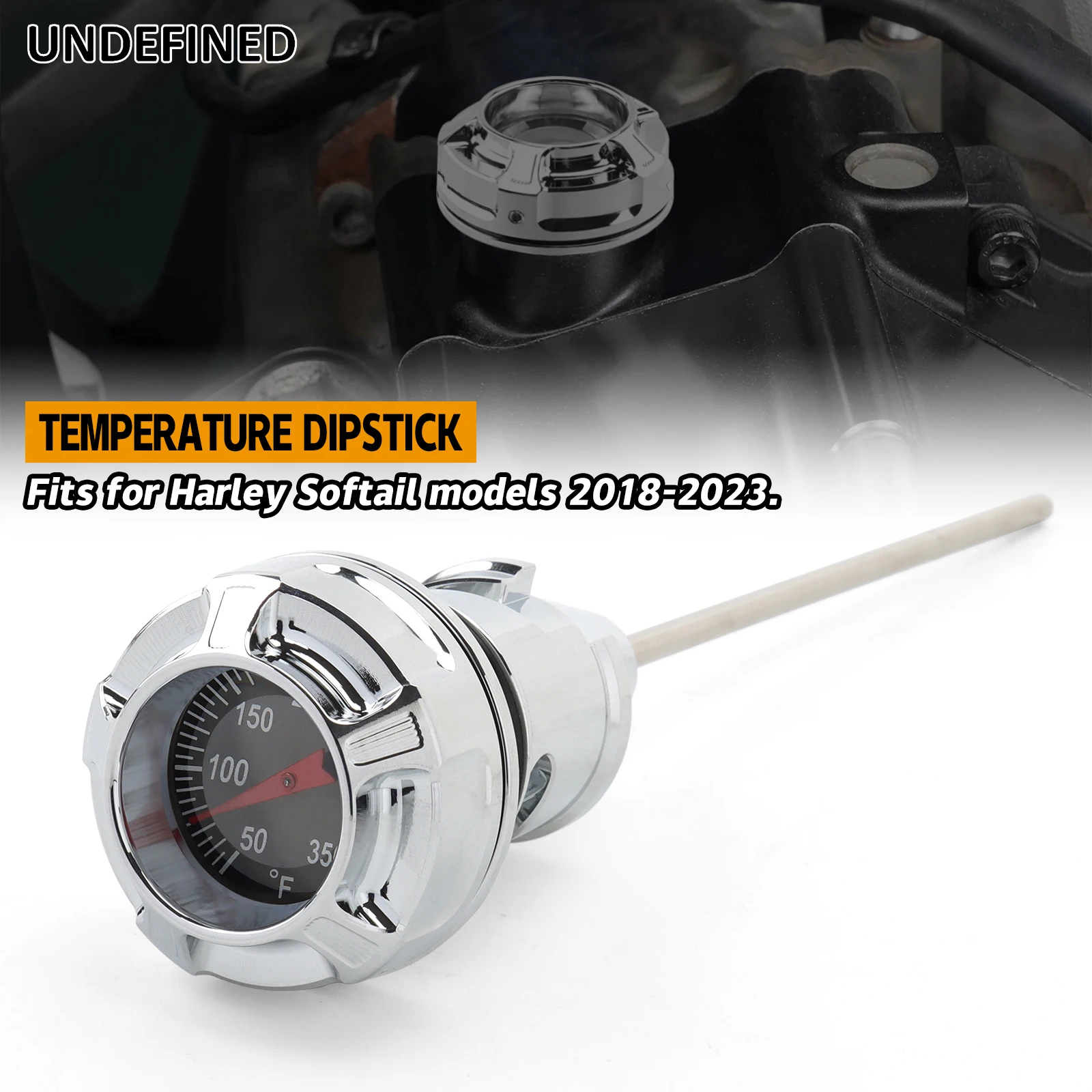 Fit For Softail Low Rider Street Bob Fat Bob Breakout Sport Glide Deluxe 2018-2023 Aluminum Motorcycle Oil Temperature Dipstick Fit For Softail Low Rider Street Bob Fat Bob Breakout Sport Glide Deluxe 2018-2023 Aluminum Motorcycle Oil Temperature Dipstick