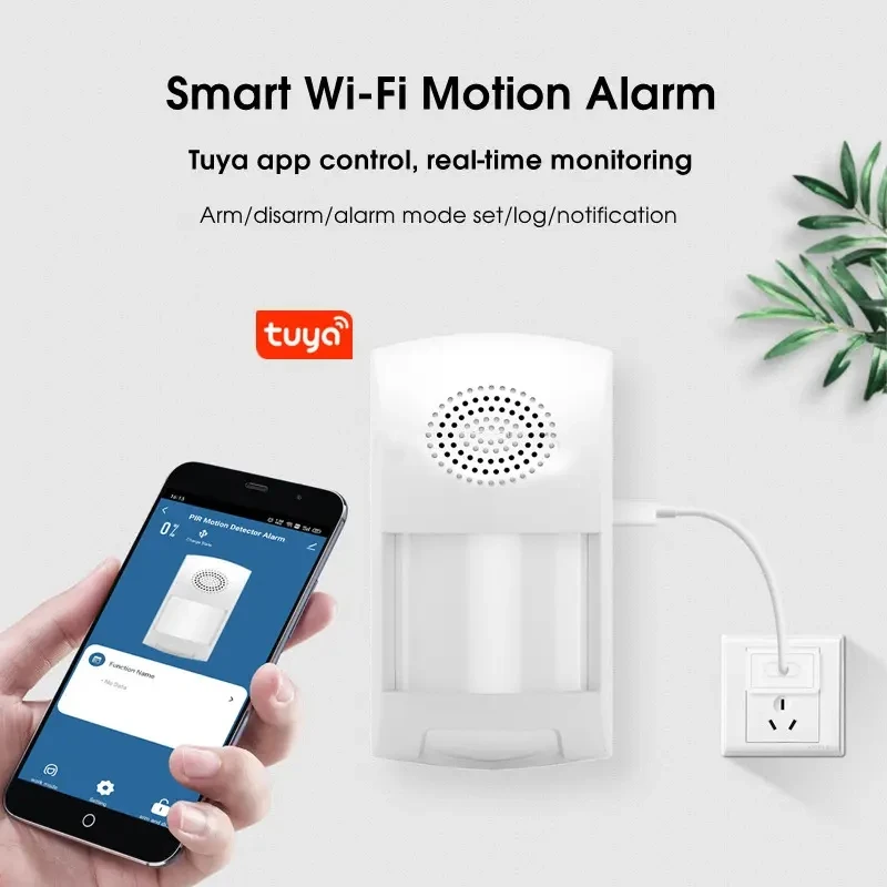 Tuya Smart WiFi Home Burglar Alarm Sensor Infrared Motion Detector PIR Sensor Smart Life APP Security Protection Remote Monitor