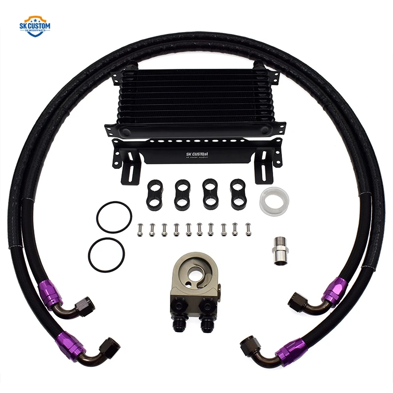 Oil Cooler Kit for Ford F150 Mustang GT Oil Cooler Sandwich Plate Adapter Kit