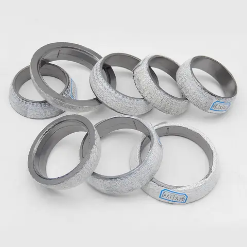 1 पीस 35 मिमी -75 मिमी व्यास कार मफलर एग्जॉस्ट पाइप गैस्केट सील रिंग एग्जॉस्ट टेल पाइप फ्लैंज डोनट गैस्केट मफलर सील रिंग 10 best sales निकास गैसकेट - №5