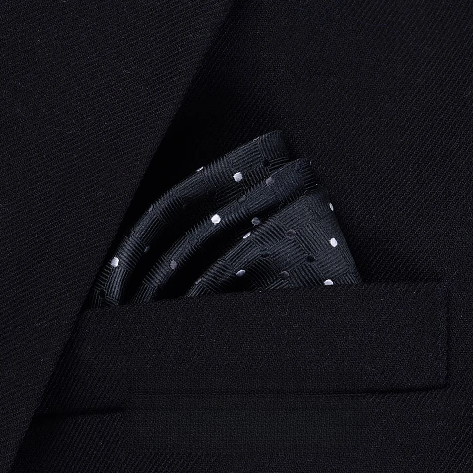 Men's Pocket Business Casual Gentleman Jacquard Brown Coffee Retro Square Wedding Suit Chest Scarf Fashion Trend