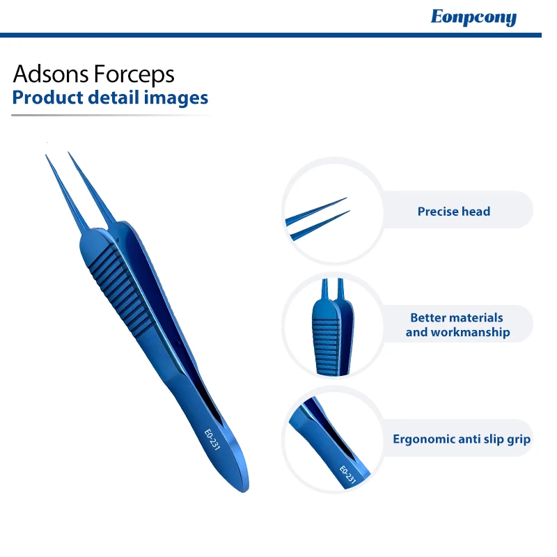 Titanium Alloy Adson Tissue Forceps Toothed Precision Autoclavable Plastic Surgery Medical Tweezers Instrument