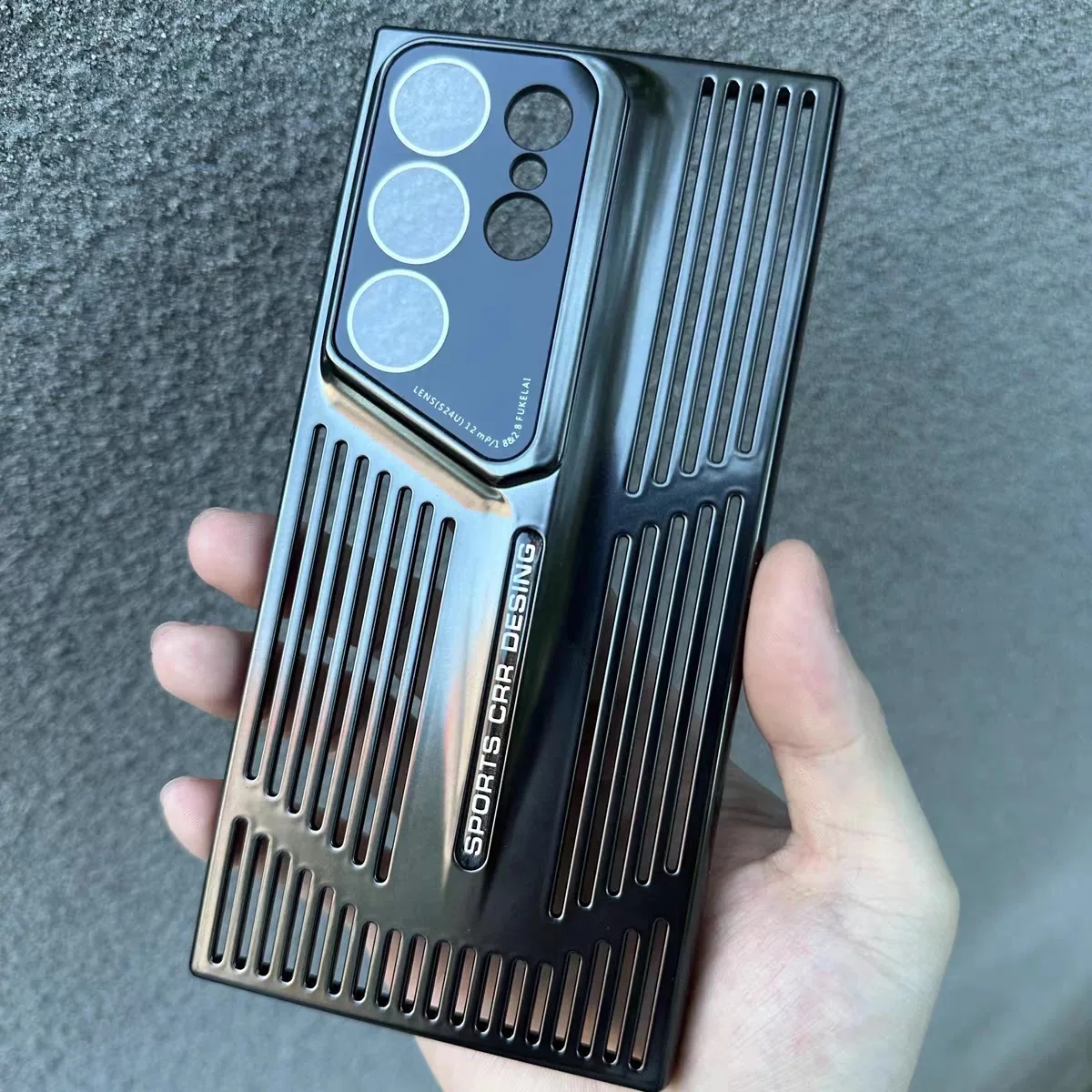 Blade Heat Dissipation Cooling Breathable Case For Samsung S26 S25 S24 S23 S22 Ultra Plus Armor Shockproof Electroplated Cover
