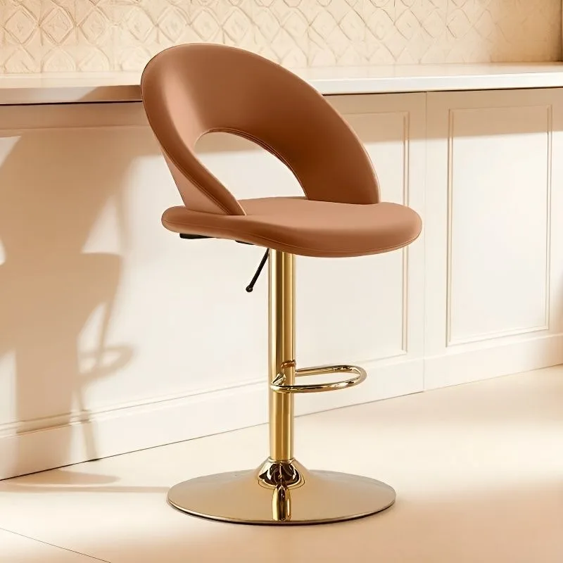 Barstools Gold Modern Balcony Swivel Design Back High Office Restaurant Barstools Metal Vanity Banqueta Trendy Furniture