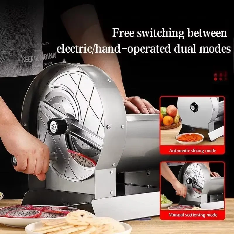 

Commercial Stainless Steel Vegetable Fruit Slicer Potato Cutter Manufacturer Retail Food Motor