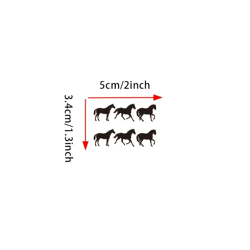 2pcs/sheet Rearview Mirror Sticker, Tiny Horses Sticker, Small Decal Horse, Laptop Car Boat Suv Truck