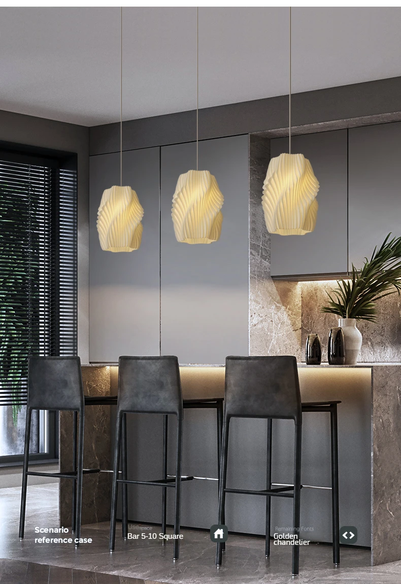 Modern Creative 3D Printing Ceiling Chandelier for living room Bedroom Bedside Restaurant Pendant Lights Dining Table Decor Lamp