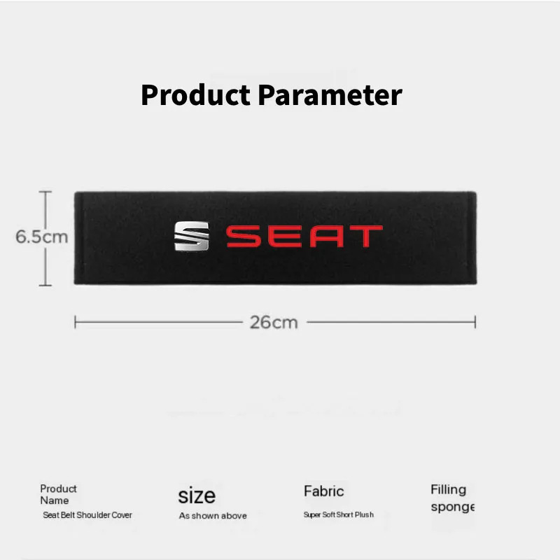 2Pcs Leather Seat Belt Covers Car Accessories Car Shoulder Pad Seat Belt for Seat FR Leon Ibiza Altea Exe 5f Mk2 Mk3 Accessories