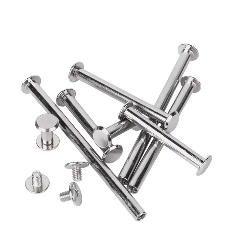 Sus304 Stainless Steel Chicago Screws M3 M4 M5 M6 Binding Bolts Rivet For Leather Bag Album Book Binding Butt Assembling