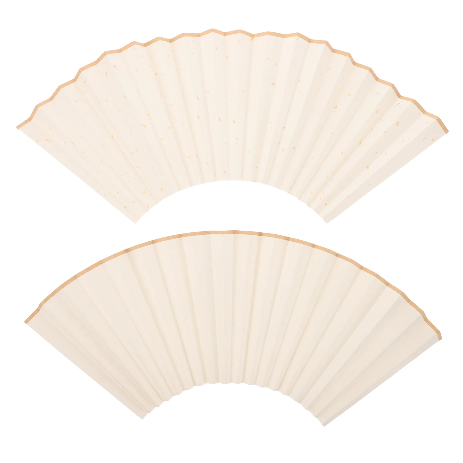 2 Pcs Half-baked Decorative Sheet Rice Paper Folding Fan 4800X1850X200CM Surface Foldable Blanks