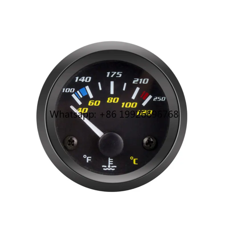 

12V Car Modified Instrument Dual Scale Water Temperature Meter 52mm General Car Water Temperature Meter