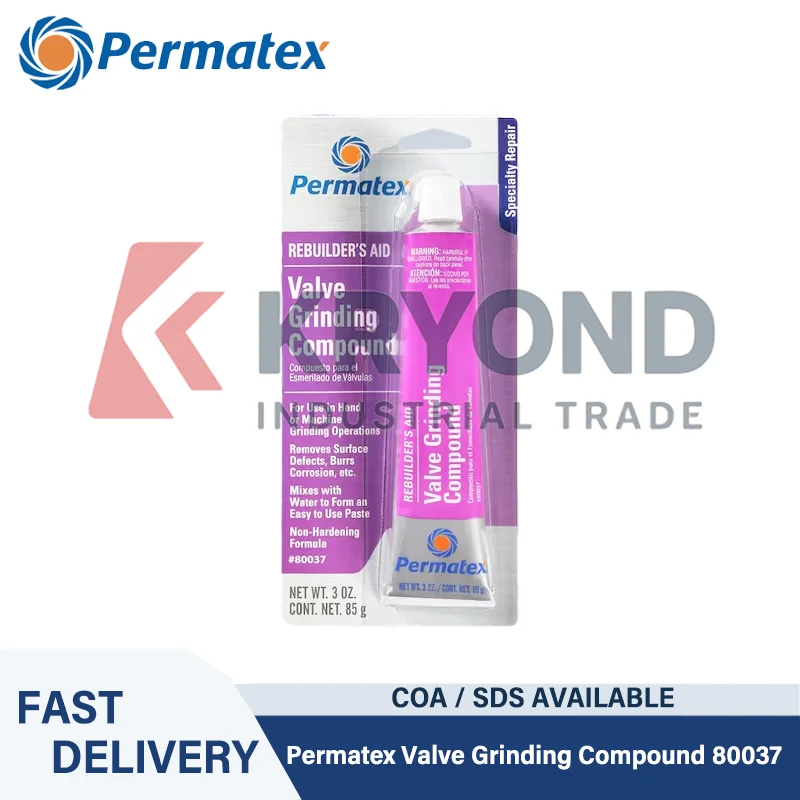 مجمع طحن صمام بيرماتكس 80037 85 جرام معجون اللف المائي لمقعد صمام المحرك تشطيب وإصلاح السطح المعدني #1