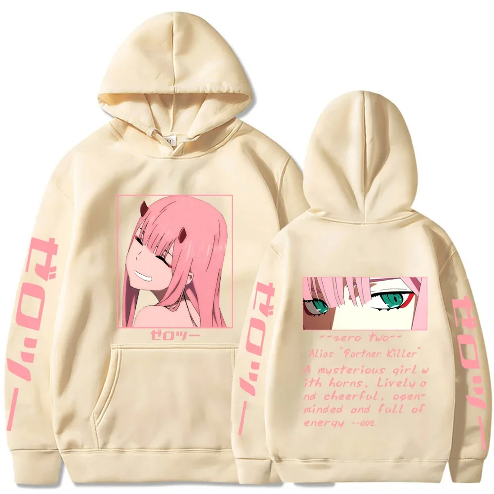 Darling In The Franxx Hot Anime Hoodie Zero Two Eyes Graphic Printed Hooded Women Plus Size Pullover Harajuku Female Sweatshirt