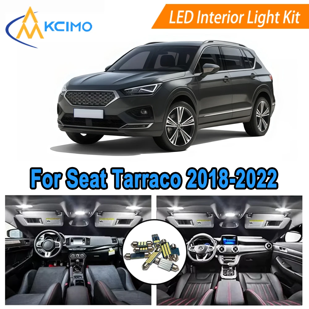 

Super Bright LED Interior Light Kit For Seat Tarraco 2018-2022 Dome Map Door License 6000K LED Interior Bulbs Easy Install