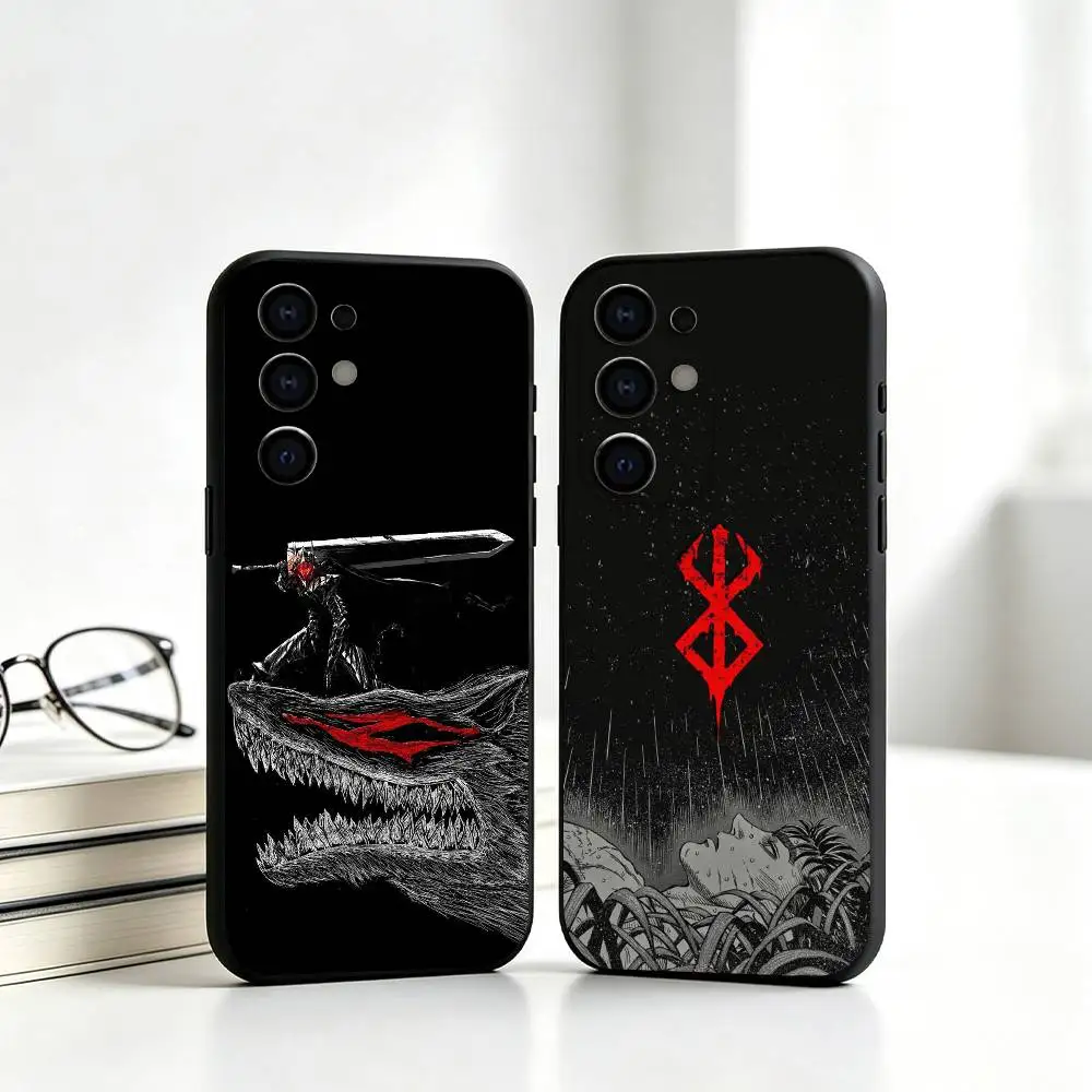 A-Anime B-Berserk  Phone Case Black Silicone Soft For Samsung S26,S25,S24,S23,S22,S21,S30,Ultra,Plus,Fe,Lite Gift