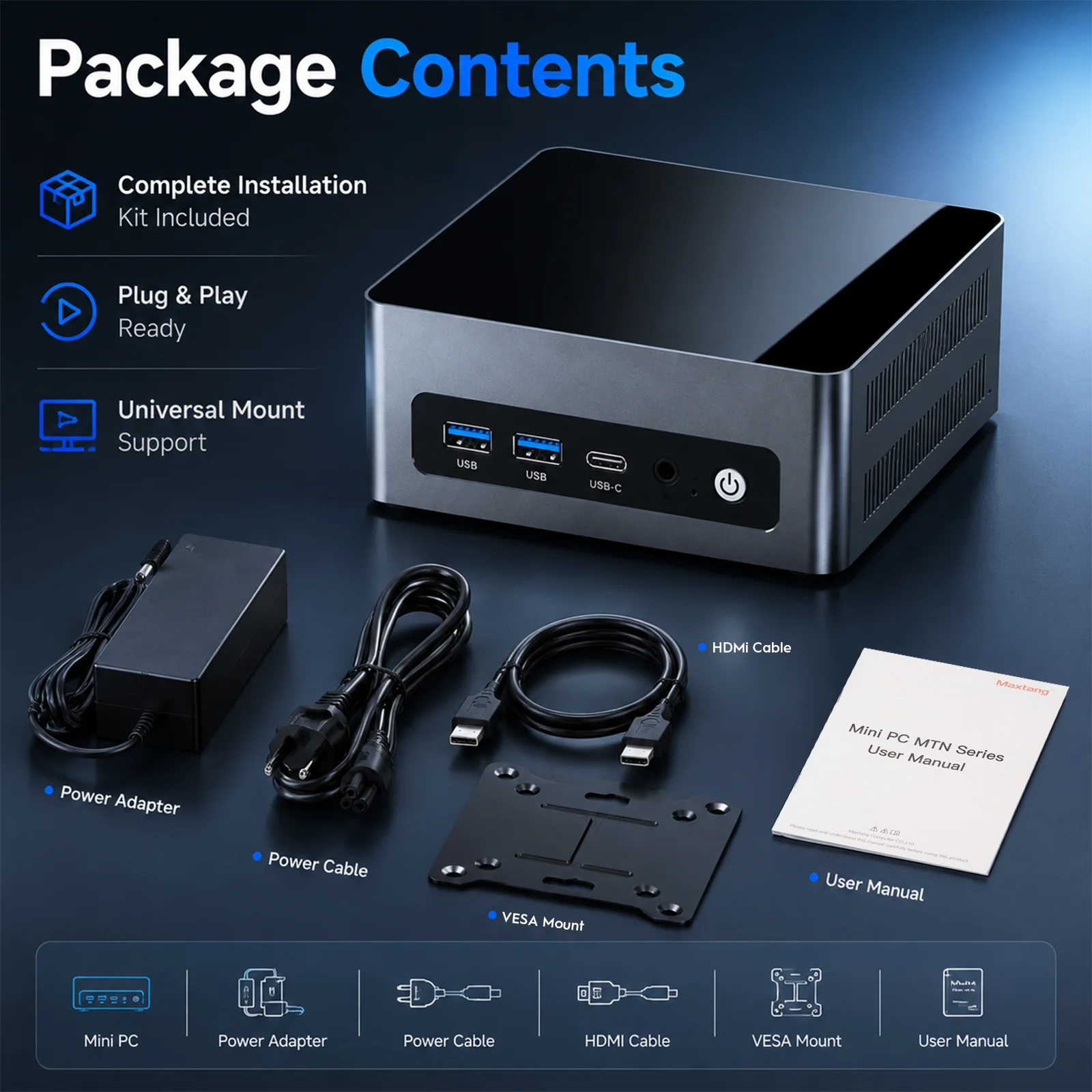 Maxtang H255 Ryzen 7 H 255 Mini PC 16GB 512GB SSD