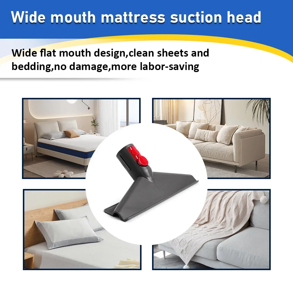 Vacuum Cleaner Suction Head Wide Mouthed Mattress for Dyson V7 V8 V10 V11 V12 V15 Attachment Tools For Household Cleaning