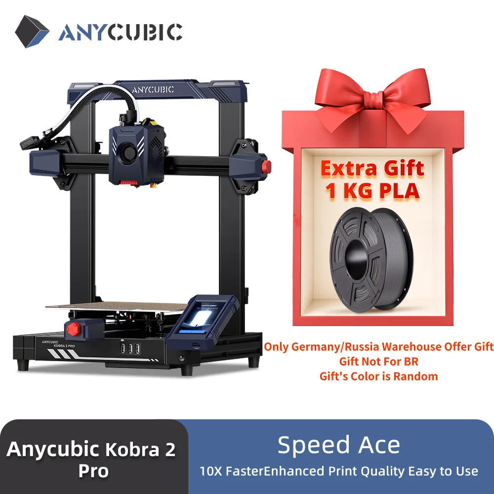 

ANYCUBIC Kobra 2 Pro FDM 3D Printer 500mm/s Maximum Print Speed With 9.8 x8.7 x 8.7inch Printing dimensions LeviQ 2.0