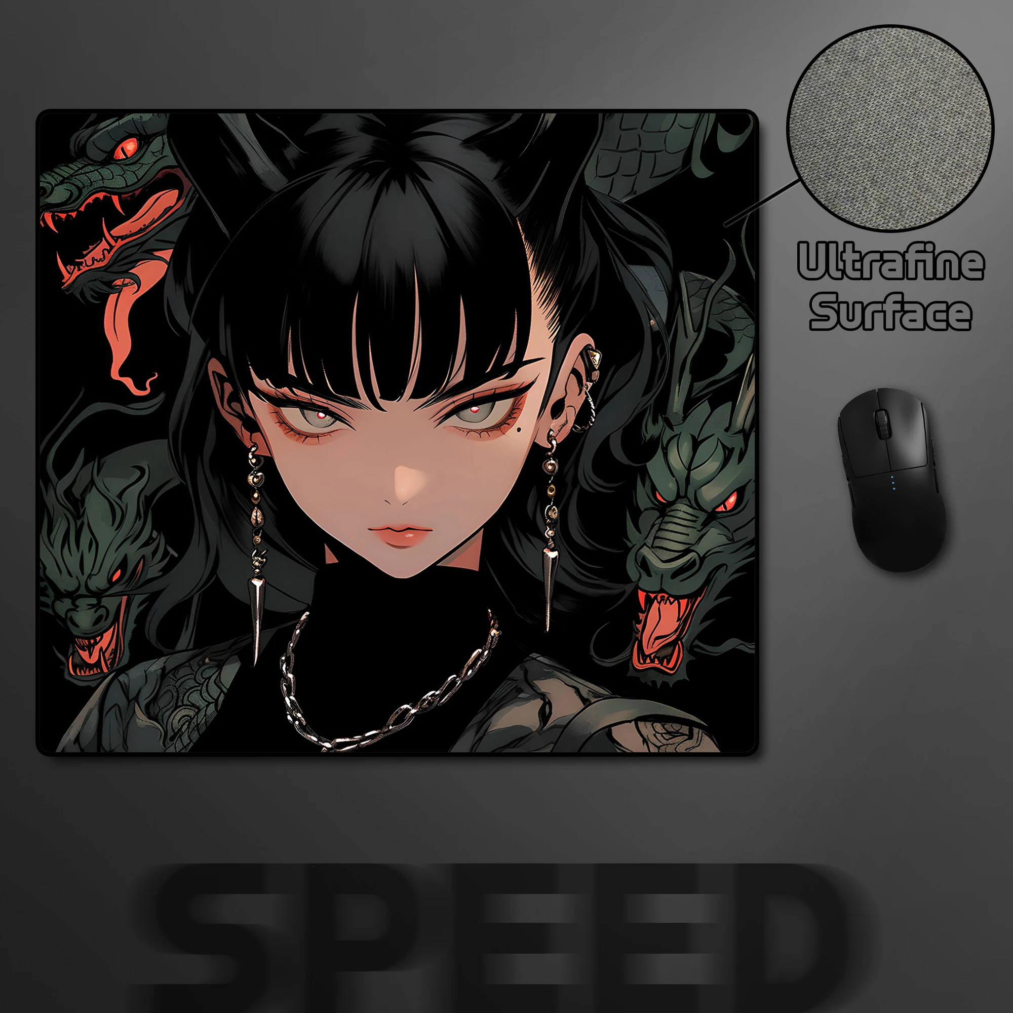 

E-Sports Mouse Pad Dragon Premium Computer Mouse Mat Anime Girls Balance Gaming Mousepad Gamer Non-Slip Laptop Desk Mat Carpet