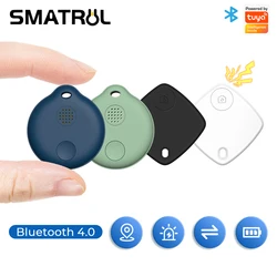 SMATRUL Tuya Smart Tag Anti-Lost Alarm Wireless Bluetooth Mini GPS Tracker Smart Home APP Search Location for Record 80DB