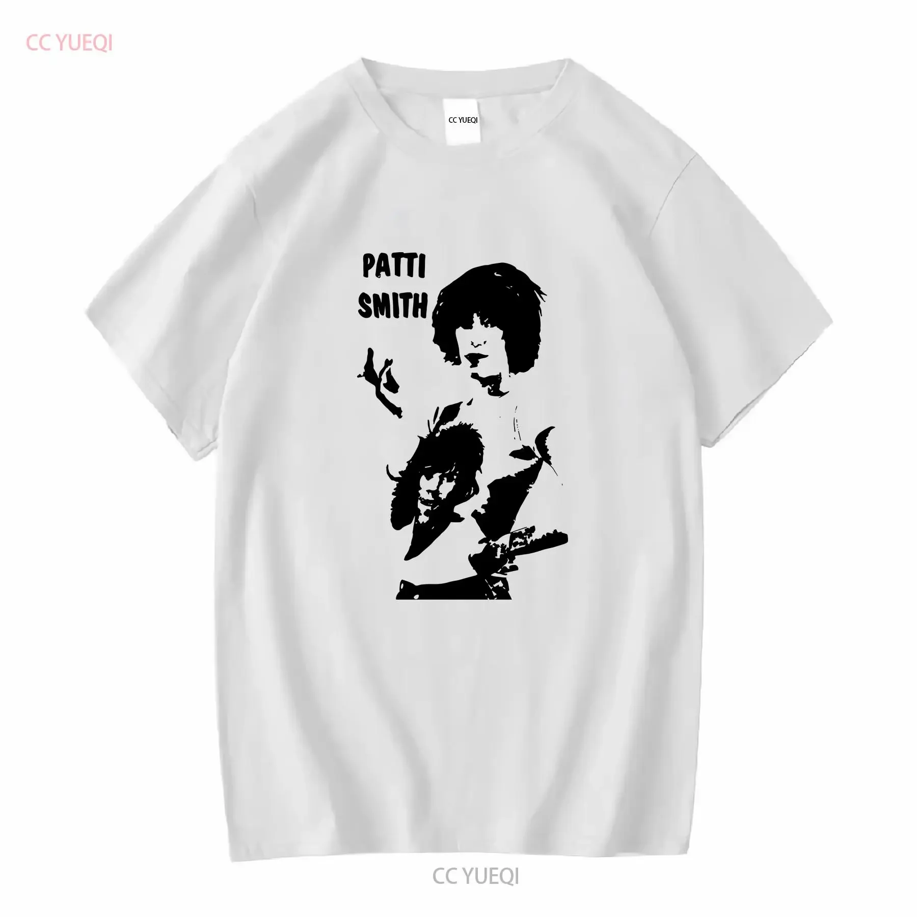 Patti Smith Music Band White T shirt FAn AN26643 vintage Washed Casual fashion Unisex Comfortable Breathable graphic
